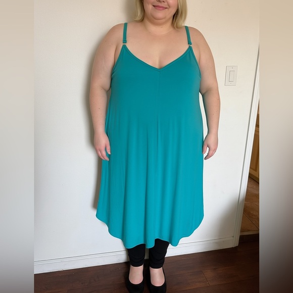Zanana Teal Sleeveless Maxi Dress – Size 3X - Picture 1 of 7